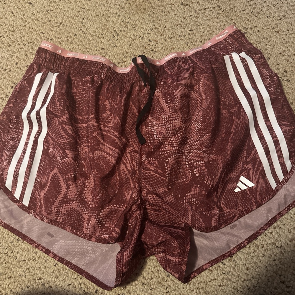 Adidas Women's Burgundy Athletic Shorts
